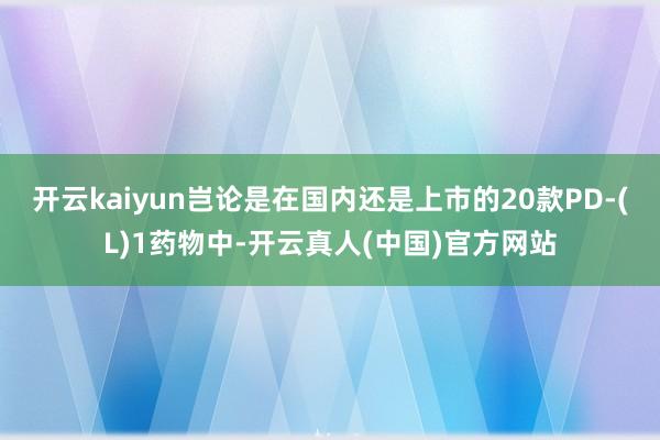 开云kaiyun岂论是在国内还是上市的20款PD-(L)1药物中-开云真人(中国)官方网站