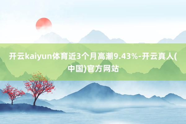 开云kaiyun体育近3个月高潮9.43%-开云真人(中国)官方网站