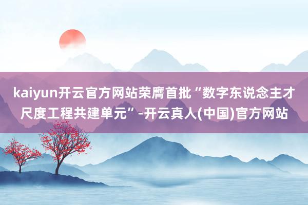 kaiyun开云官方网站荣膺首批“数字东说念主才尺度工程共建单元”-开云真人(中国)官方网站