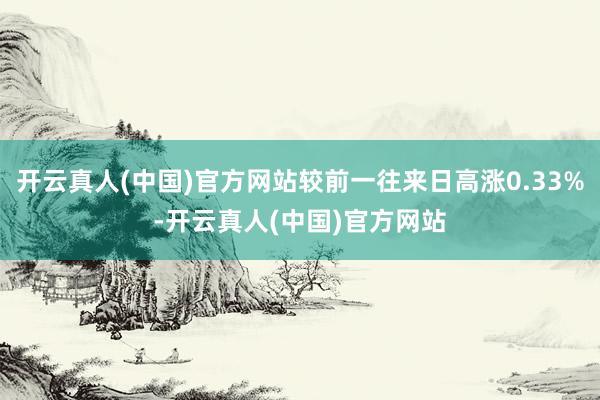 开云真人(中国)官方网站较前一往来日高涨0.33%-开云真人(中国)官方网站