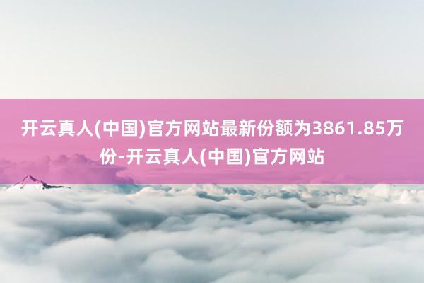 开云真人(中国)官方网站最新份额为3861.85万份-开云真人(中国)官方网站