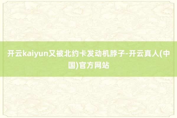 开云kaiyun又被北约卡发动机脖子-开云真人(中国)官方网站