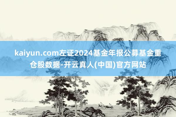 kaiyun.com　　左证2024基金年报公募基金重仓股数据-开云真人(中国)官方网站