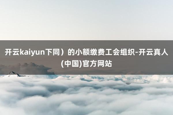 开云kaiyun下同）的小额缴费工会组织-开云真人(中国)官方网站