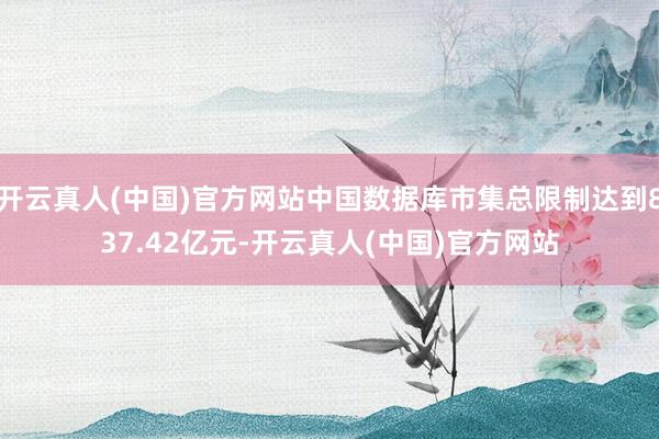 开云真人(中国)官方网站中国数据库市集总限制达到837.42亿元-开云真人(中国)官方网站
